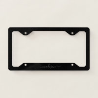 Simple Black Silver Gray Feminine Script Name