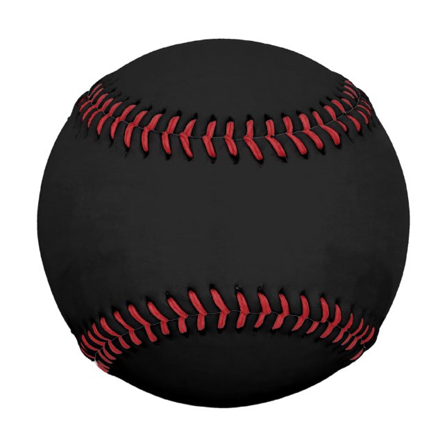 Simple Black Solid Color Baseball (Back)