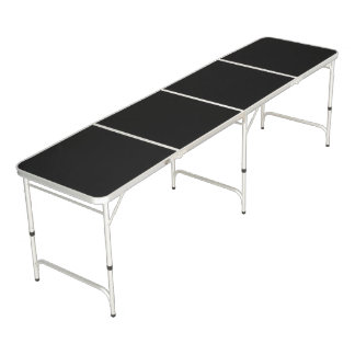 Simple Black Solid Color Beer Pong Table