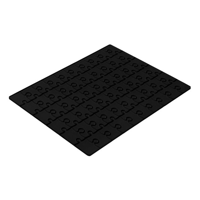 Simple Black Solid Color Jigsaw Puzzle (3/4)
