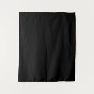 Simple Black Solid Color Tapestry