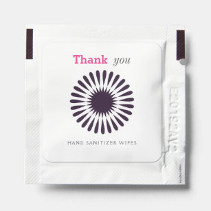 Simple Black Star Pattern Thank You Hand Sanitizer Packet