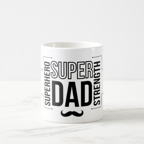 Simple Black Super Dad Mug