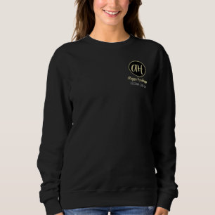 Simple Black & Tan Florist Business Logo Sweatshirt
