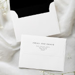 Simple Black Text and White Modern Invitation Enve Envelope<br><div class="desc">Simple Black Text and White Modern Wedding envelope,  Invite your guests in style.</div>