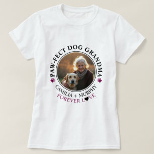 Simple Black Text Funny Dog Grandma Photo T-Shirt