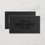 Simple Black Texture Elegant Makeup Artist Modern Business Card at Zazzle