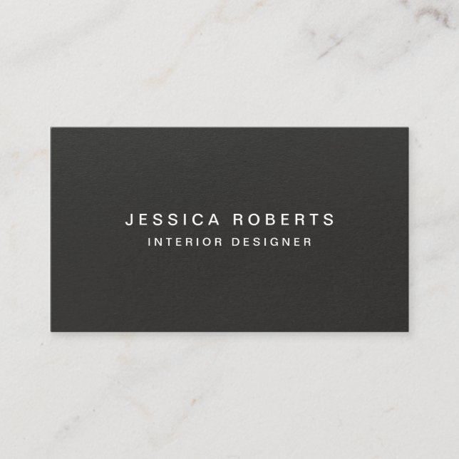 Simple Black Texture Professional Business Card (Front)