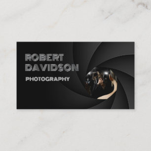 Simple Black The Lens Focus Photographer Card