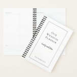 Simple Black typography and border Wedding Planner<br><div class="desc">Planning a wedding can be a mammouth task,  and this handy planner will keep everything on track for you! To coordinate with the Minimalist Black wedding stationery range,  you can easily personalise the text on the front cover and also change the background and text colors if you so wish.</div>