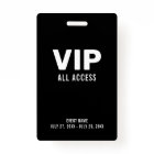 Simple Black VIP All Access Pass Event ID Badge