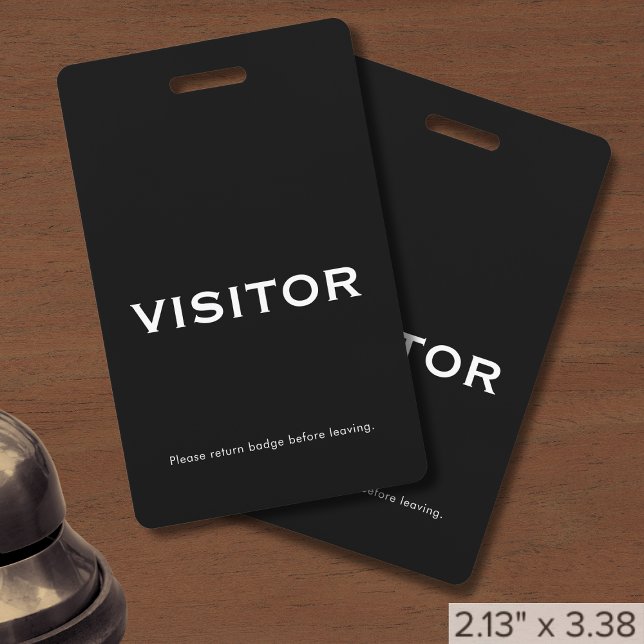 Simple Black Visitor Badge (Creator Uploaded)