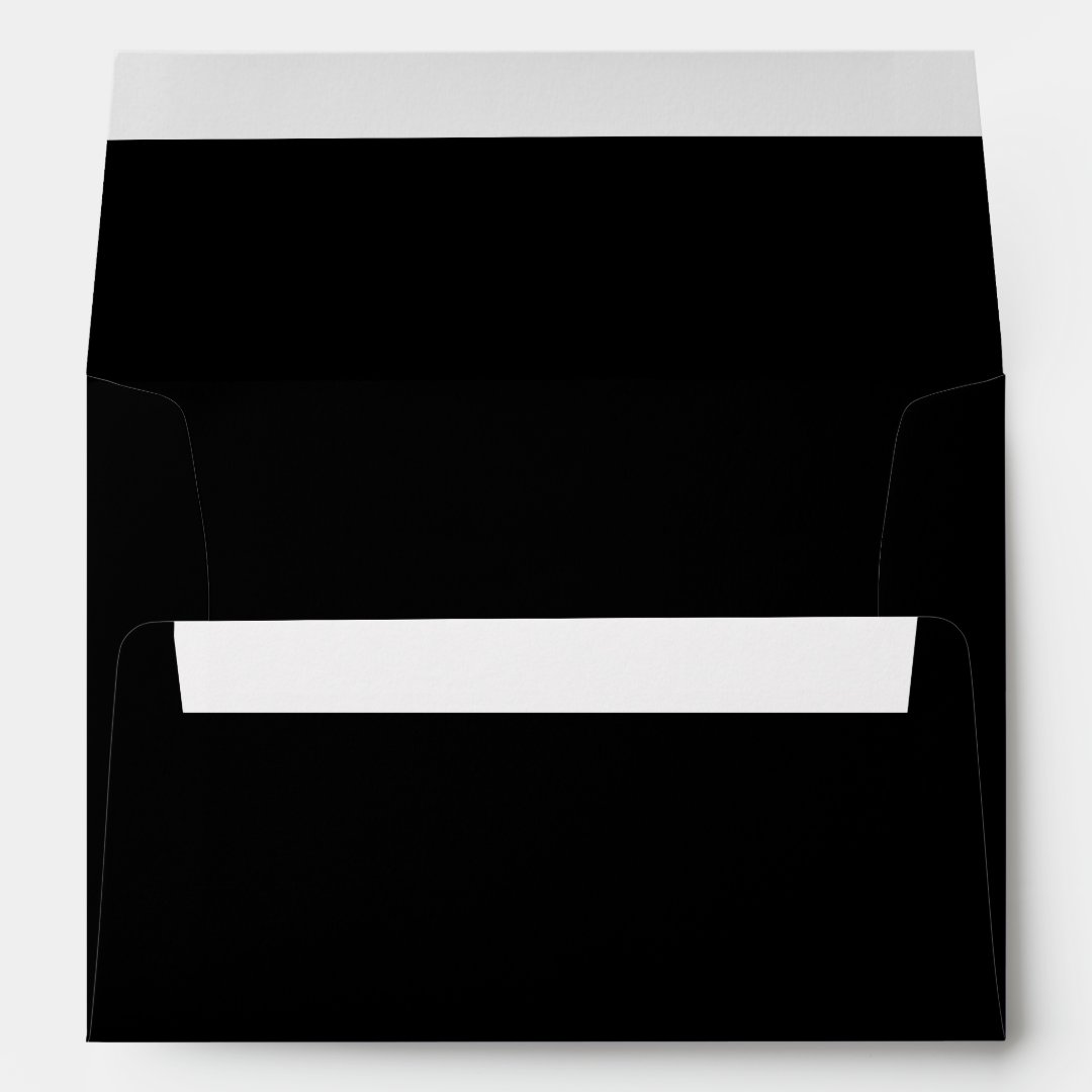 Simple Black Wedding Invitation Envelope | Zazzle