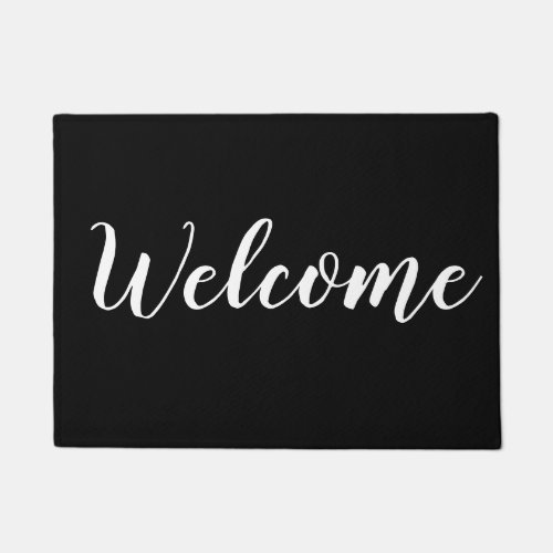 Simple Black Welcome Doormat