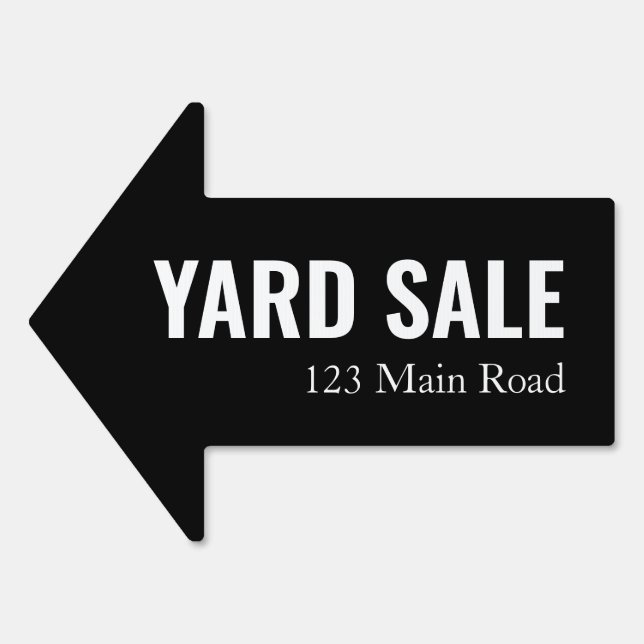 Simple Black & White Arrow Wedding Restroom  Sign (Front)