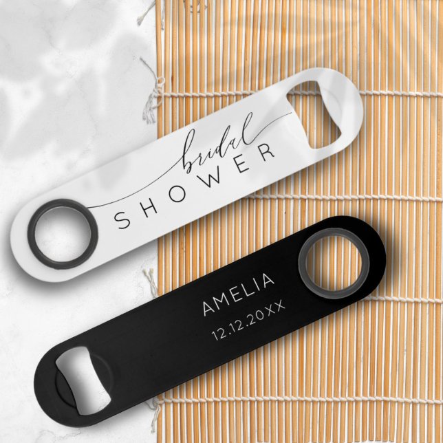 Simple Black & White Bridal Shower Bar Key (Creator Uploaded)