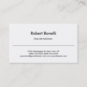 Simple Black White Business Card