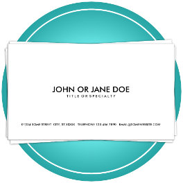 simple black & white business card