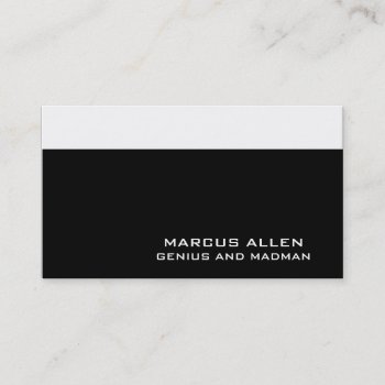 Simple Black & White Business Card by pixelholicBC at Zazzle