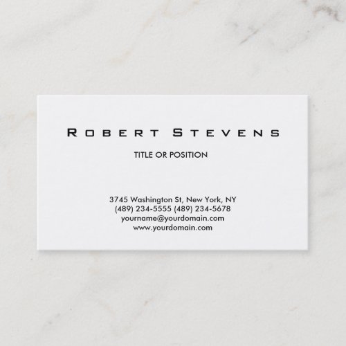 Simple Black White Business Card