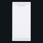 Simple Black White Classic Double Lines Magnetic Notepad<br><div class="desc">Classic double lines design. Perfect for reminders,  to dos and quick notes.</div>