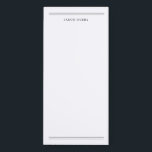 Simple Black White Classic Double Lines Magnetic Notepad<br><div class="desc">Classic double lines design. Perfect for reminders,  to dos and quick notes.</div>