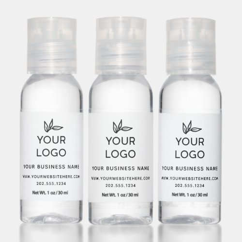 Simple Black  White Company Branding Custom Logo Hand Sanitizer