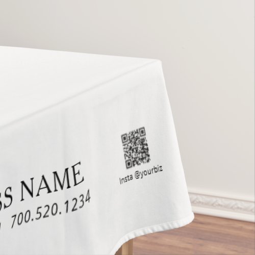 Simple Black  White Company Logo Craft Show  Tablecloth