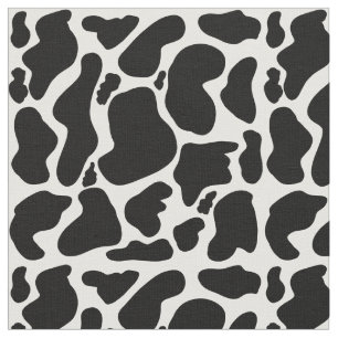 Simple Black white Cow Spots Animal Fabric
