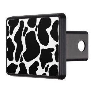 Simple Black white Cow Spots Animal Hitch Cover