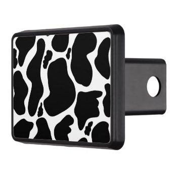 Simple Black White Cow Spots Animal Hitch Cover by Trendy_arT at Zazzle