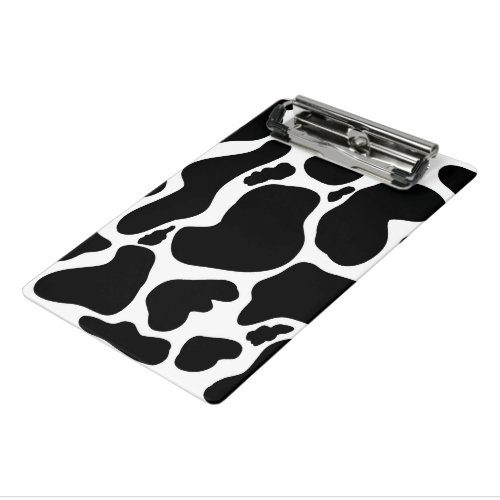 Simple Black white Cow Spots Animal Mini Clipboard