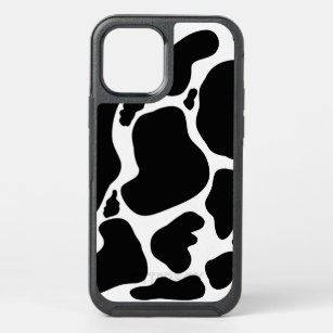 Simple Black white Cow Spots Animal OtterBox Symmetry iPhone 12 Pro Case