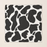Simple Black white Cow Spots Animal Scarf<br><div class="desc">Modern minimalist big cow spots hand drawn doodles illustration, black and white colors cow skin texture doodling, cow aesthetic pattern, trendy monochrome cow spots picture animal print, dalmatian like dots and spots artwork, modern and simple cow animal camouflage mammal’s kingdom, on a solid white background. A fashion trend vintage art...</div>