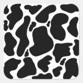 4x Rectangle Stickers - Cow Print Pattern Animals #8463