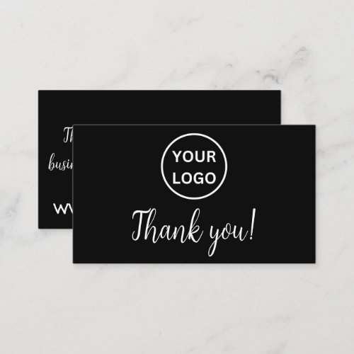 Simple Black  White Customer Minimal Discount Card