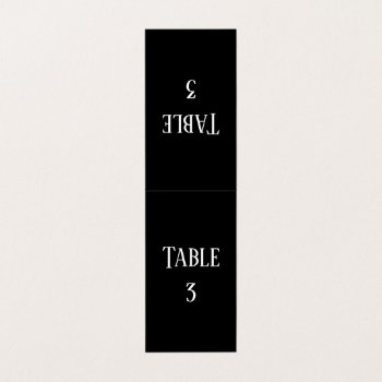 Simple Black & White Design - Table Number by Midesigns55555 at Zazzle