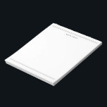 Simple Black White Double Lines Stationery Notepad<br><div class="desc">Classic double lines design. Perfect for reminders,  to dos and quick notes.</div>