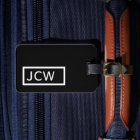 Simple Black White Frame Bold Monogram