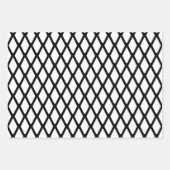 Simple Black White Geometric Patterns Wrapping Paper Sheets (Front 3)