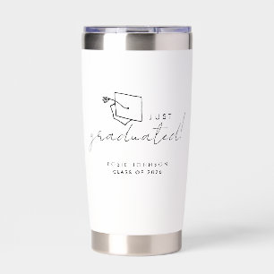 Simple Black White Graduation Insulated Tumbler