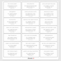Simple Black & White Guest Address Labels