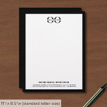 Simple Black White Letterhead with Custom Logo<br><div class="desc">Convey the essence of your brand with every letter on our Simple Black White Letterhead with Customizable Logo. The refined design,  featuring your logo,  establishes a professional image for your correspondence with clients and suppliers.</div>