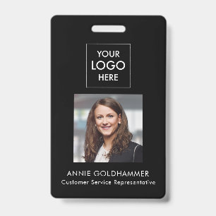 Simple Black & White Minimalist with Photo Badge