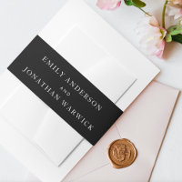 Simple Black White Modern Calligraphy Wedding