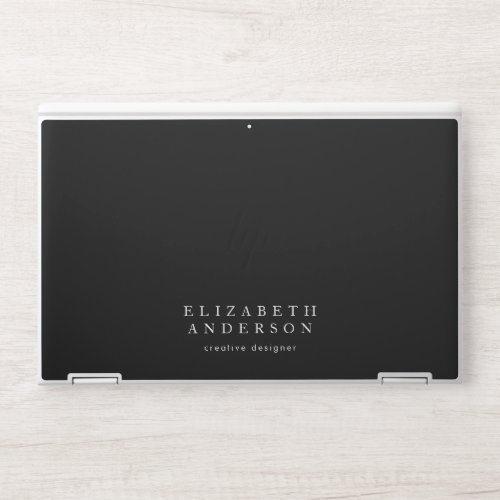 Simple Black  White Modern HP Laptop Skin