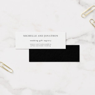 Simple Black & White Modern Wedding Gift Registry