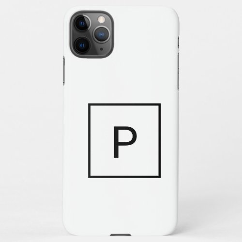 SIMPLE BLACK WHITE MONOGRAM CUSTOM PERSONALIZED Ca iPhone 11Pro Max Case