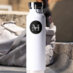 Simple Black white Monogram custom Water Bottle<br><div class="desc">Elevate your gift-giving with this Simple Black & White Monogram Custom WATER BOTTLE. Designed with a clean, minimalist aesthetic, this water bottle features a bold monogram in classic black and white. Perfect for gifts, wedding favors, or as a personalized everyday accessory. Add your initials or someone special's to create a...</div>