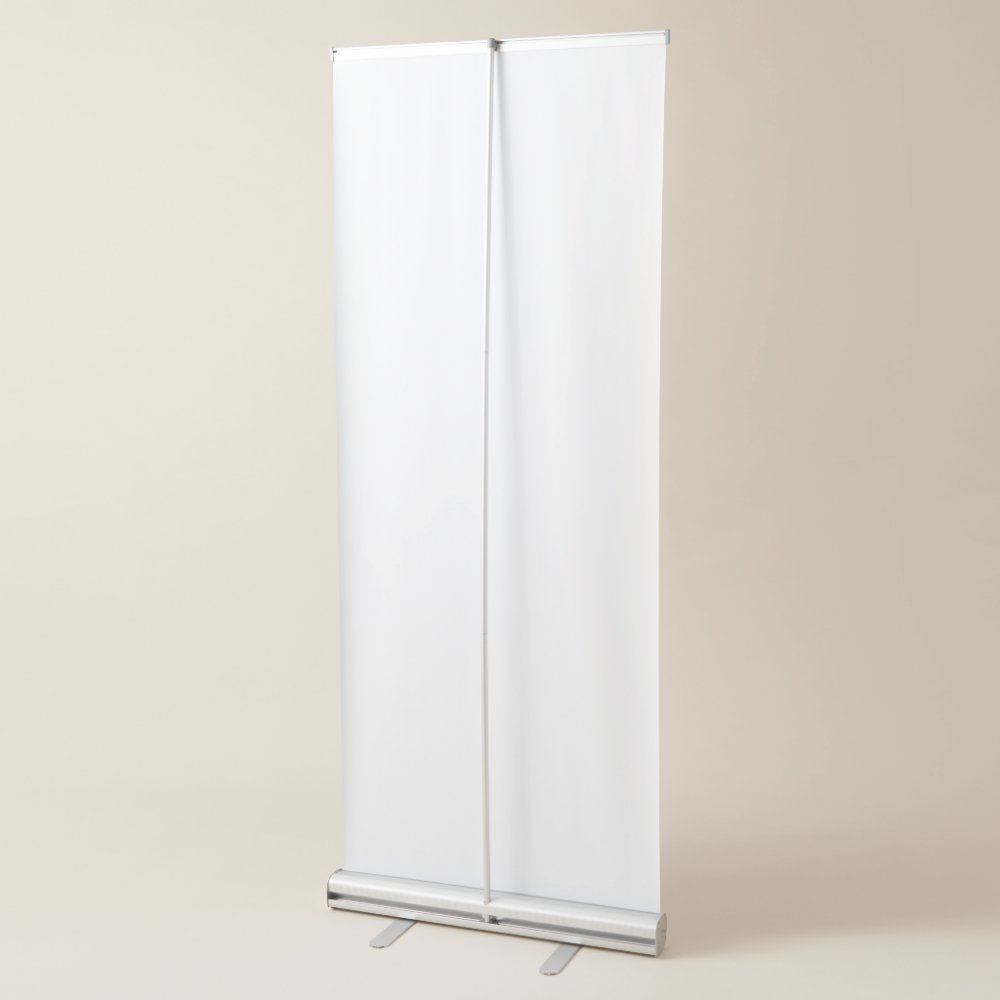 Disover Simple Black White Monogram Wedding Welcome Retractable Banner
